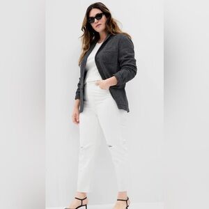 GAP WOMEN HIGH RISE STRAIGHT LEG JEANS - WHITE SIZE 33 (NEW WITH TAGS)